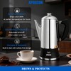 APOXCON Electric Coffee Percolator Stainless Steel Coffee Maker with Clear