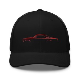 1966 Chevelle SS Super Sport Red Lines Silhouette Classic Car Trucker Cap Snapback Hat