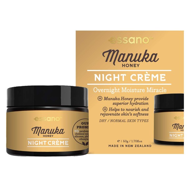 Essano Manuka Honey Night Creme - Overnight Moisture Miracle, 50g