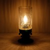 ANLONGLU Small Crackled Glass Table Lamp Mini Candle Desk Night