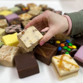 Valley Fudge, Bourbon Maple Pecan, Fresh Artisan Fudge, Real Butter, Gourmet Candy, Half Pound Package