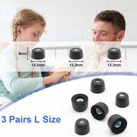 Memory Foam Eartips Ear Buds for Sony WF-1000XM5, Ear Tips Replacement Ear Piece Foam Tips for Sony WF-1000XM5 Fit Charging Case(Matt Surface, 3 Pairs, L)