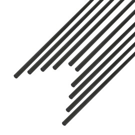 Ohamtes 10Pcs 1mm Diameter Carbon Fiber Rod, Plain Frosted Rod Length 200mm, Used for Kite, Remote Control Aircraft, DIY Article Frame or Support Rod