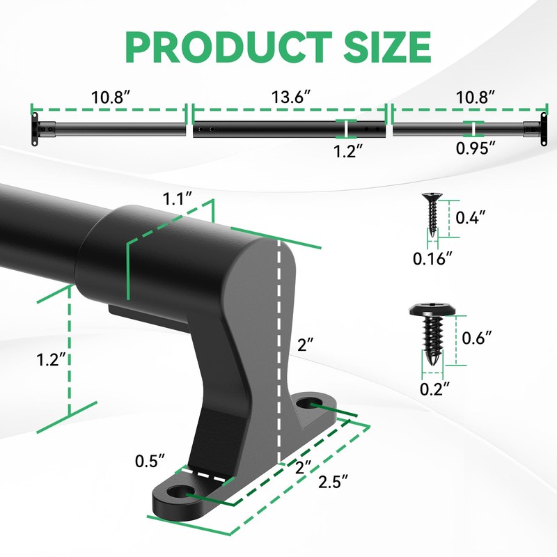 ULITECO RV Screen Door Handle Grab Bar, 19.9" to 32.3"