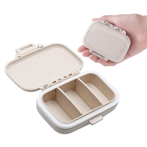 Medicine Case, 3 Pieces, Portable, Pill Case, Valyamono Production, Dampening Case, Waterproof, Moisture-Proof, Sealed, Mini, Medicine Case, 3 Times a Day, Supplement Case, Habitual Medicine Box, Storage, Small Items, Travel Match Case, Easy to Organize,