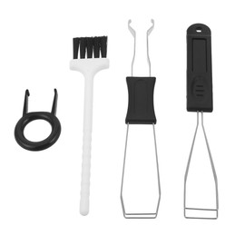 Kisangel Extractor de Teclas Mecánico de Metal 4 Piezas con Cepillo Limpiador para Mantenimiento y Desmontaje de Teclados Mecánicos, Herramienta para Quitar Interruptores y Tapas, Kit