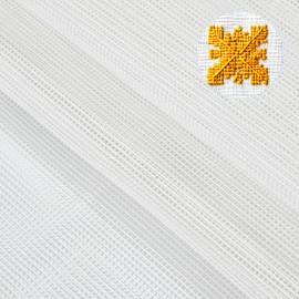 letsinstyle 12 Mesh White Needlepoint Canvas, 18.8 x 59 Inch Interlock Blank Embroidery Fabric, Needlepoint Canvas Eye Mesh Fabric Sheets for Embroidered Knit Crochet Projects and Make Dividers