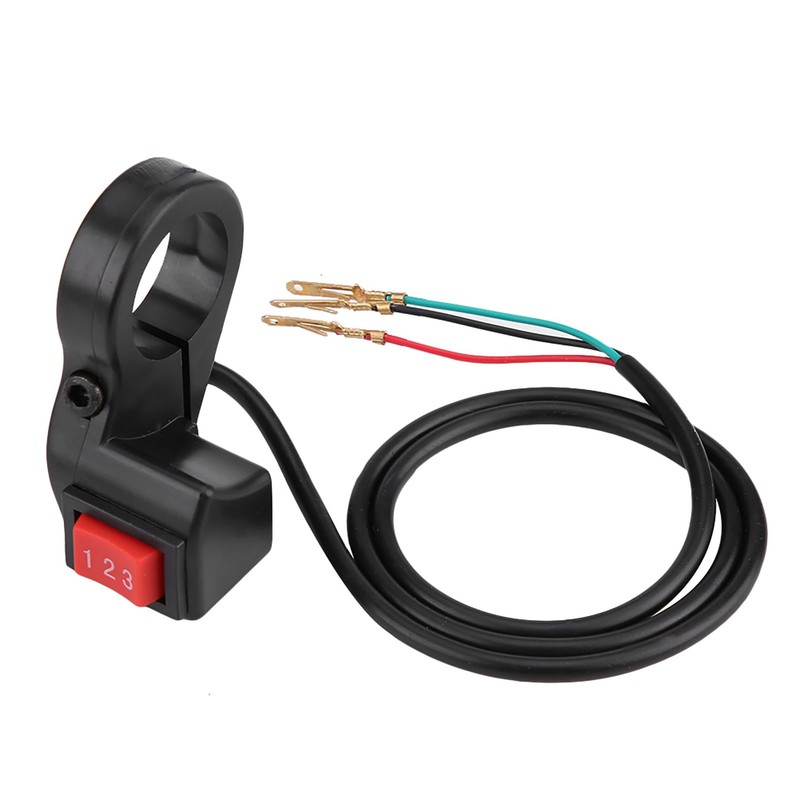 Klanata 22mm 7/8in Motorcycle Handlebar Switch, Electric 3 Speed Handlebar