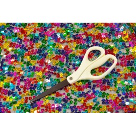 BEN TEXTILES INC Rainbow Square Sequins Fabric by the yard | Colorful Sequins Fabric  | 52" |