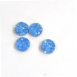COHEALI 300pcs Round Resin Flat Back Rhinestones for Jewelry Making Mixed Craft Accessories for Earrings and Bracelets Smooth Iridescent Design