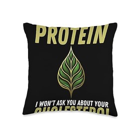Vegan Plant-Based Diet Veganism Anti-Meat Vegan Protein I Won't Ask Your Throw Pillow, 16x16, Multicolor