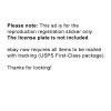 1960 Pennsylvania License Plate Registration Sticker, PA, Classic, Vintage, Tag