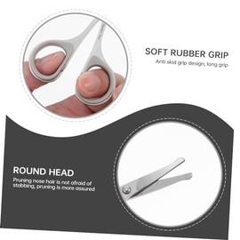 Travel Lightweight and Compact Men's Beard Scissors Set 3pcs Stainless Steel Makeup Scissors and Nose Hair Trimmer