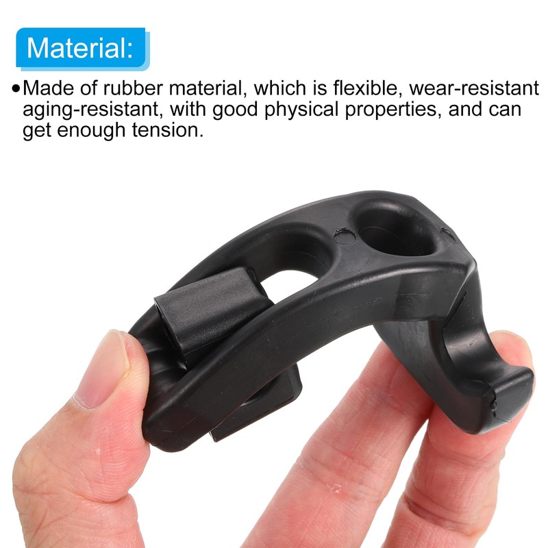 sourcing map 4 Set Rubber Flexible T-Handle Draw Latches 4.4