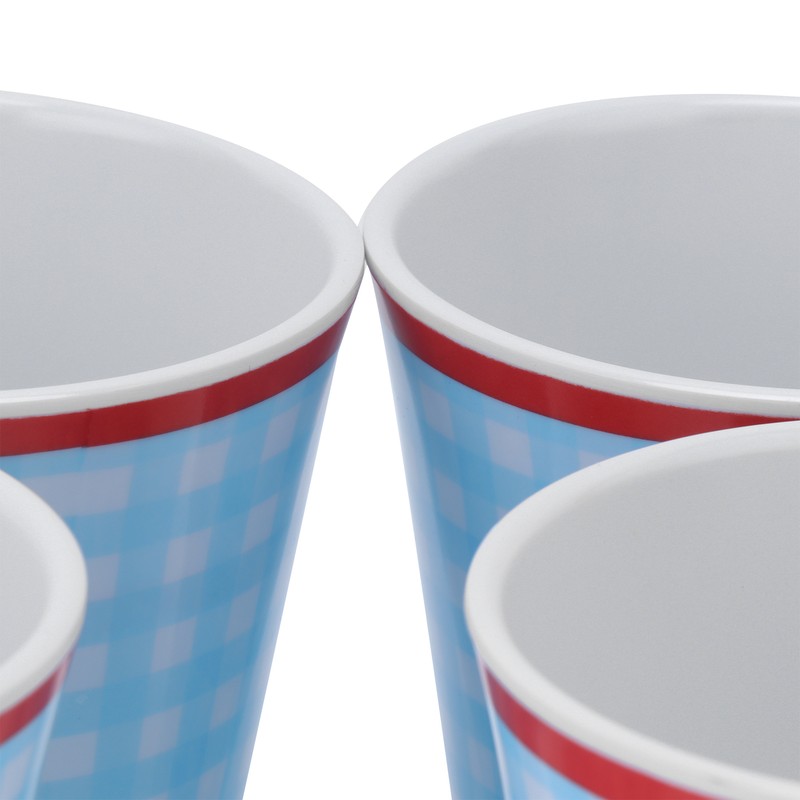 4Pcs/Set Imitation Porcelain Water Cup Originality Beverage Mug for Home