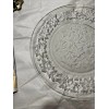Princess House Fantasia Crystal Dinner Plate Frosted Center 10" 11