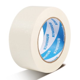KIWIHUB White Masking Tape, Medium Adhesive Painters Tape for Painting, Home, Office, School Stationery, DIY Artists, Crafts, Labeling (2 Inch X 60 Yard)