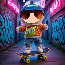 Doll Clothes Set & Outfit for Blind Box Dolls of 5.91-6.7inch (15-17cm) with Accessories Luxury Chic Stylish Adorable Cute Unique Style of Dolls Clothes for Dress up 5 Pieces (No Doll) (G)