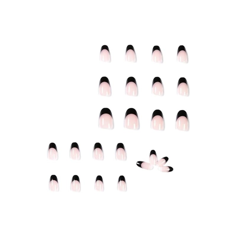 Uñas Francesas con Punta a Presión 24 Piezas de Uñas