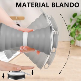 Botella de Agua Plegable 2Pcs, YDGAKN Termo Plegable, Vaso Plegable, Sin BPA, Botella Silicona Reutilizable, a Prueba de Fugas, Portátil, para Viajes, Gimnasio, Camping, Senderismo (Negro + Gris)