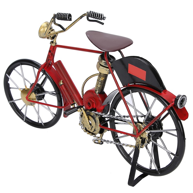 Red Mini Modern Bicycle Model Artwork Home Shop Decoration Ornament