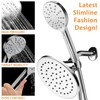 AquaSpa 6-inch Rain Shower Head/Handheld Combo. Convenient Push-Button Flow Control