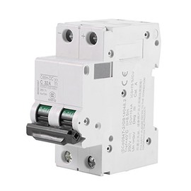 Disyuntor DC Interruptor de Circuito de Aire en Miniatura 1pc 250V DC 2P 16A/32A/63A Protección Contra Cortocircuitos del Interruptor de Energía Solar(32A)
