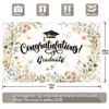 ZTHMOE Fabric 72x43inch Congratulations Graduate Photography Backdrop Class Pink Floral