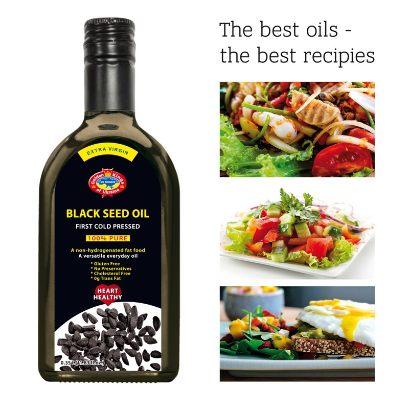 Black Seed Oil Cold Pressed Glass Bottle 11.83 OZ from