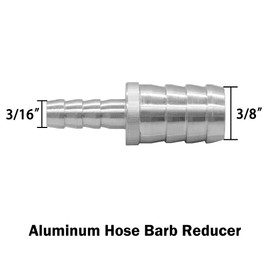 ANPTGHT 3/16" to 3/8" Hose Barb Splice Coupler Repair Fitting, Aluminum Adapter Connector Radiator Coolant Intercooler Heat Exchanger Fluid Designed (2 pcs)