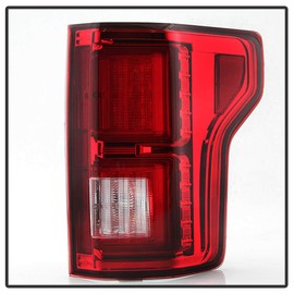 ACANII - For 2018-2020 Ford F150 Pickup Red Clear LED Tube Tail Lights Brake Lamps Set Driver & Passenger Side