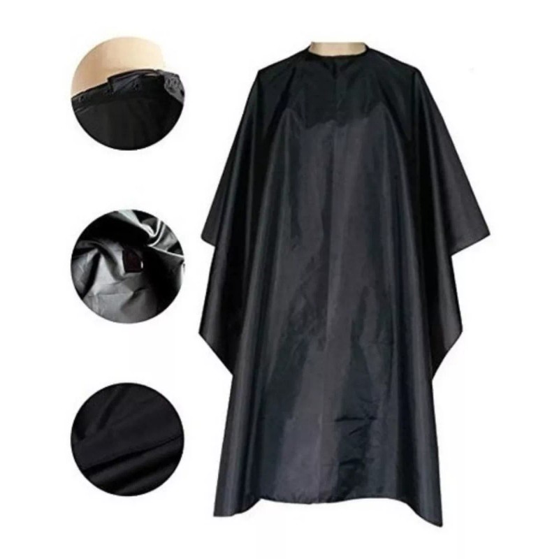 Ari Capa Corte Negra Cabello Nylon Repelente Estetica Barberia