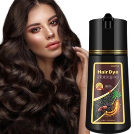 Dark Coffee Hair Dye Shampoo for Gray Hair,Works in Minutes, Long Lasting Instant Brown Hair Color Shampoo for Women and Men