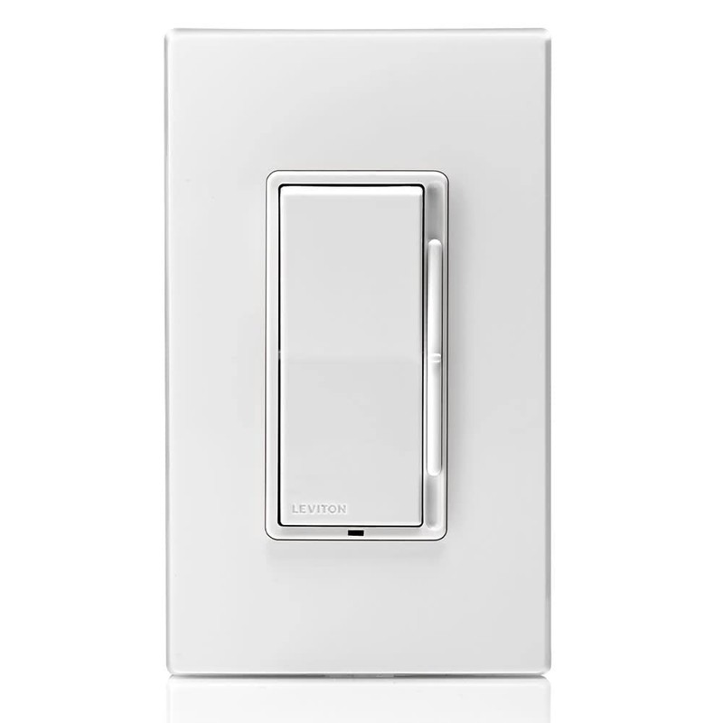 Leviton Decora 600-Watt Single-Pole/3-Way Universal Rocker Slide Dimmer, White (3-Pack)