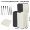 WOWLIVE Double Laundry Baseket with Lid and Removable Laundry Bags,154L