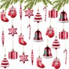 Leitee - Juego de 24 adornos de Navidad, decoraciones para