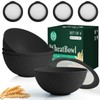 Homienly Wheat Straw Bowls with Lids, Unbreakable 40 OZ Salad