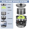 1.2L Backpacking Camping Stove Cooking System with Piezo Ignition, Outdoor