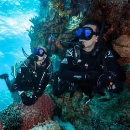 TUSA SP-0101 Hyperdry Elite II Scuba Diving Snorkel, Black/Metallic Dark Red