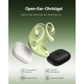 Baseus Eli Sport2 Open Ear Headphones, Open Ear Headphones Sport with S Comfort Curve, 45H Playtime, SuperBass 2.0, IPX7, Bluetooth 6.0, 4-Mic AI Clear Calls, Sports Headphones for Fitness Running