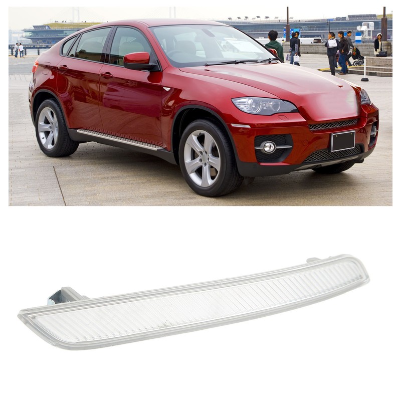 Front Bumper Reflector Clear White Improve Car Visibility Side Marker