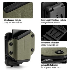 TACTICAL GEEK TX1 Multitool Sheath, EDC Multi-Tool Sheath Holder Holster, Adjustable Sheath with Back Clip for Belt, Multi-Tool Not Included, Green
