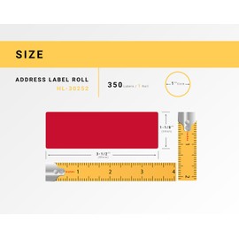 HOUSELABELS Compatible DYMO 30252 RD, BL, YL, GN Address Labels (1-1/8" x 3-1/2"), Strong Permanent Adhesive, Compatible with DYMO LW 450, 4XL, Rollo & Zebra Desktop Printers, 24 Rolls /8400 Labels