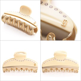 ALEXANDRE DE PARIS ICCM-15571-03 (BLANC NAT/OR(P1)) Hair Clip Barrette