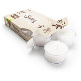 Coconut Cove Premium Tealight Candles - 6 White Highly Scented Tea Lights - Beautiful Candlelight - Made in The USA - Fruit & Berry Collection