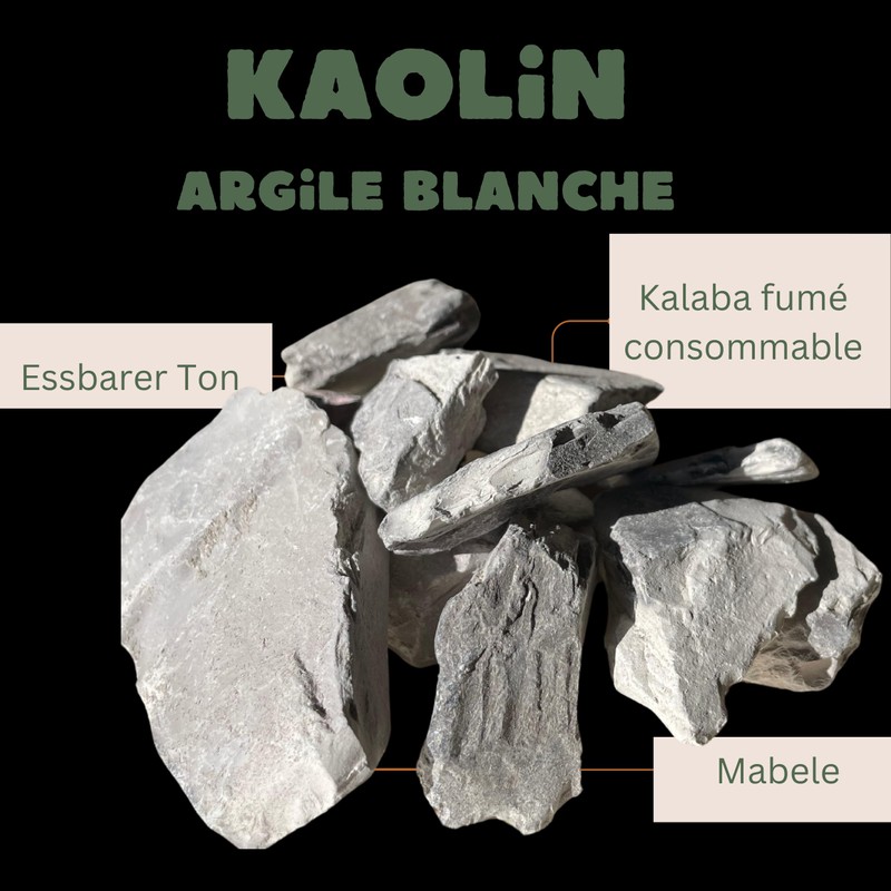 Smoky Kaolin/Kalaba/Mabele/Essbarer Ton/Ton/Calaba - aus Benin