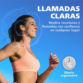 KBOD Auriculares Inalámbricos TWS C17 Audífonos Bluetooth 5.0 Audífonos con Micrófono y Estuche de Carga Manos Libres con Control Táctil (Blanco)
