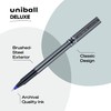 uni-ball Deluxe Micro Point Roller Ball Pens, Blue (60027)