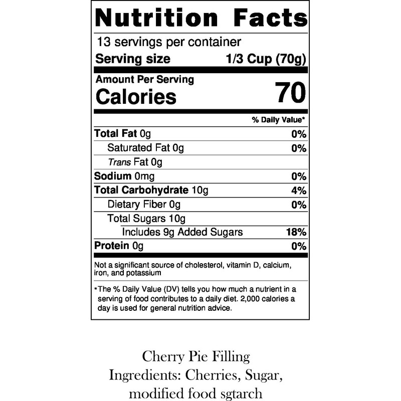 Amish Pie Filling Cherry - TWO 32 Oz Jars
