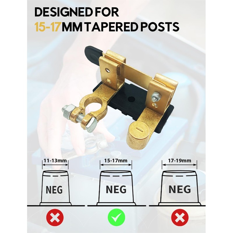 12V 24V Quick Battery Disconnect Switch - 250A Knife Blade